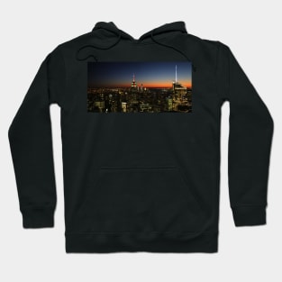 Sunset over panoramic NYC Manhattan Hoodie